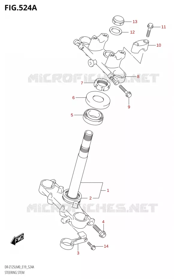 STEERING COLUMN Suzuki MOTO 125 DR-Z 2020  DR-Z125L M0 (E19)