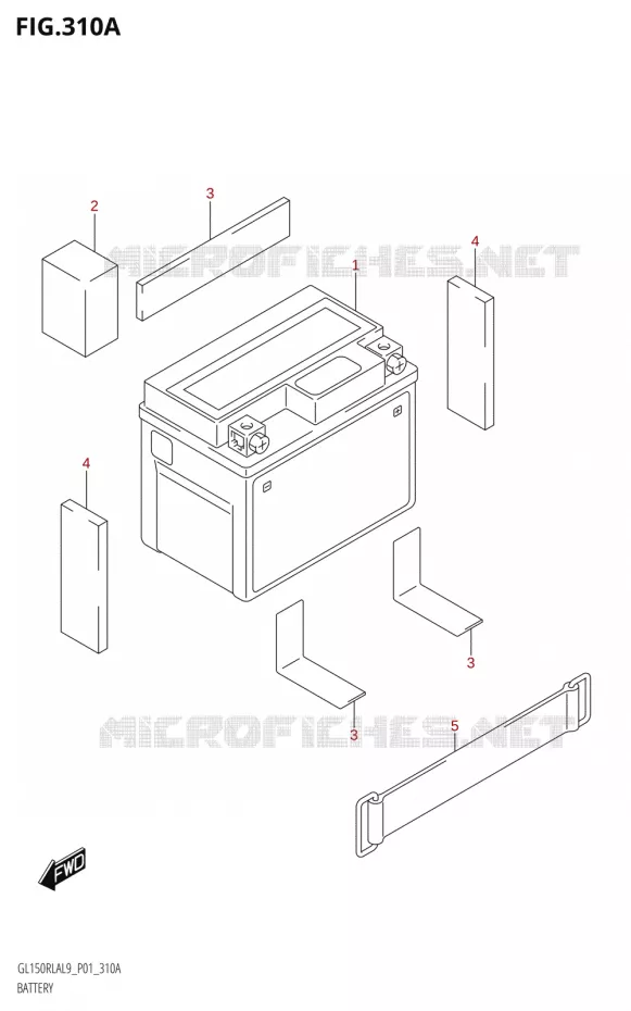 BATTERY Suzuki MOTO 150 INTRUDER 2019  GL150RLA L9 (P01)