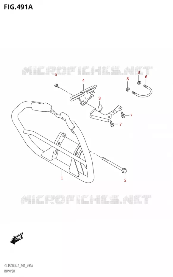 BUMPER Suzuki MOTO 150 INTRUDER 2019  GL150RLA L9 (P01)