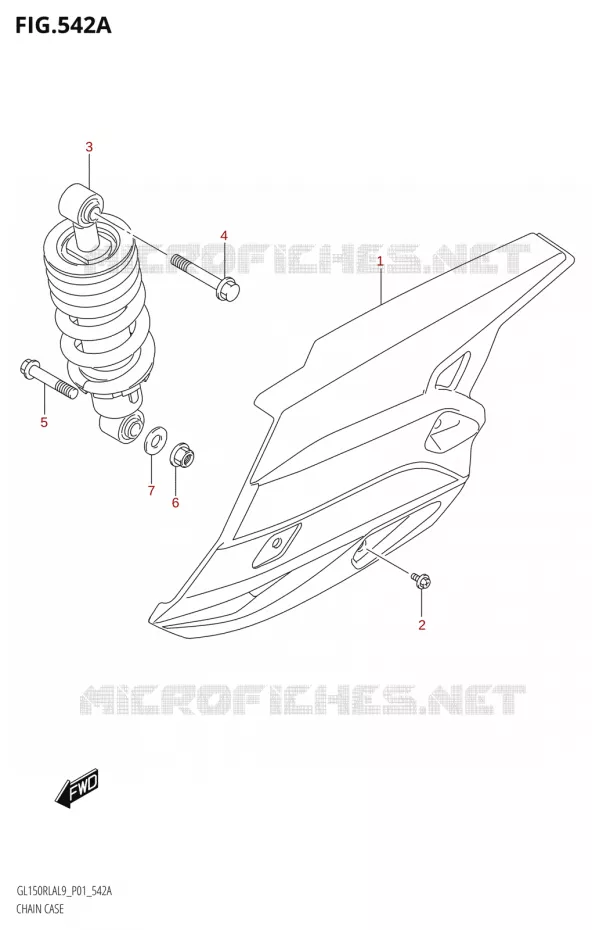 CHAIN GUARD Suzuki MOTO 150 INTRUDER 2019  GL150RLA L9 (P01)