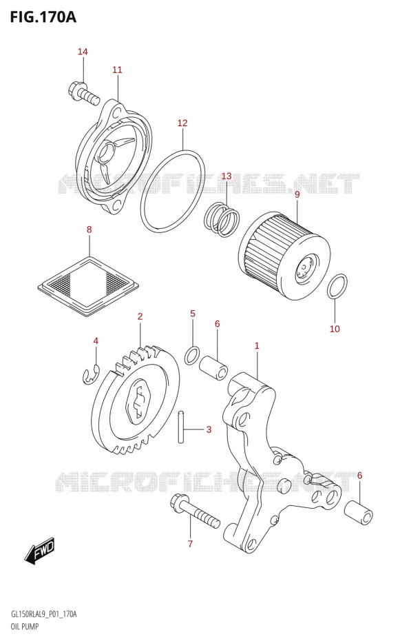 OIL PUMP Suzuki MOTO 150 INTRUDER 2019  GL150RLA L9 (P01)