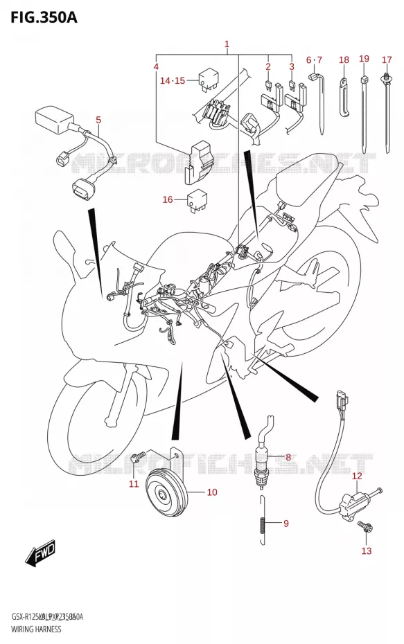 WIRING HARNESS Suzuki MOTO 125 GSX-R 2019  GSX-R125XA L9 (P21)