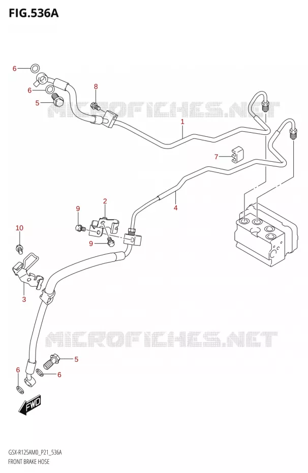 FRONT BRAKE HOSE Suzuki MOTO 125 GSX-R 2020  GSX-R125XA M0 (P21)