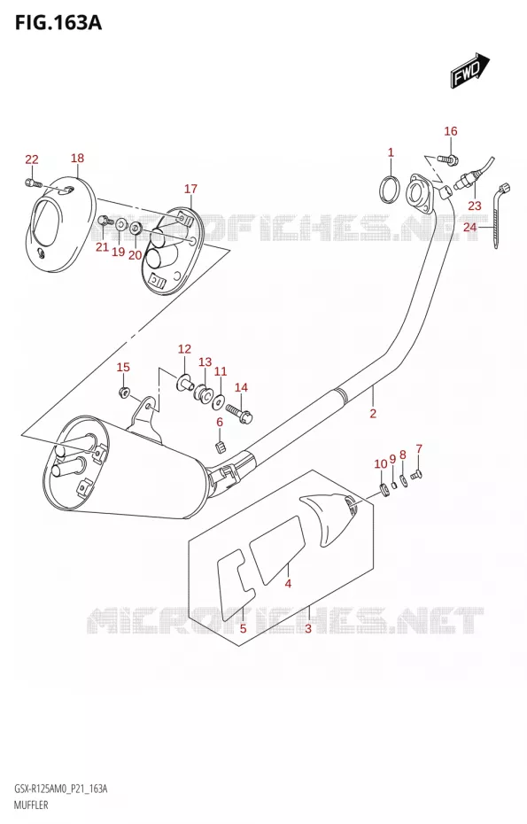 MUFFLER Suzuki MOTO 125 GSX-R 2020  GSX-R125XA M0 (P21)