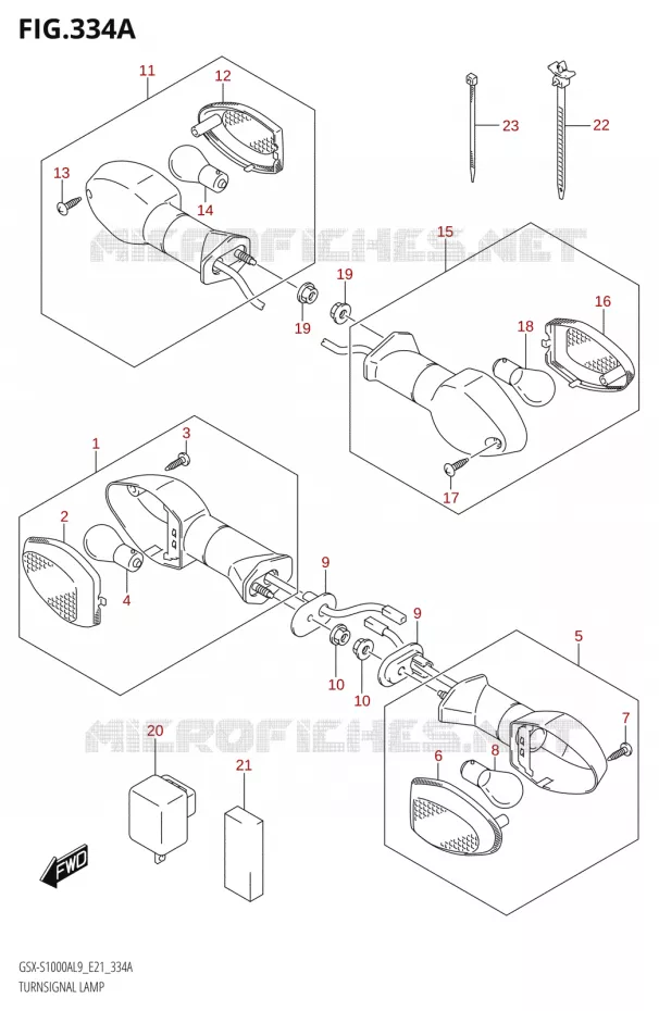 INDICATORS Suzuki MOTO 1000 GSX-S 2019  GSX-S1000A L9 (E21)