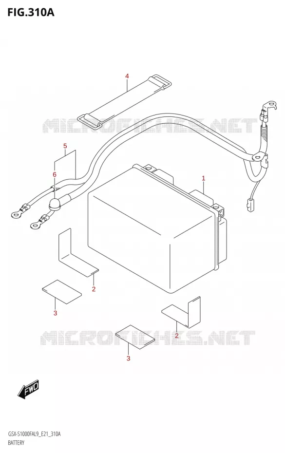 BATTERY Suzuki MOTO 1000 GSX-S 2019  GSX-S1000FYA L9 (E21)