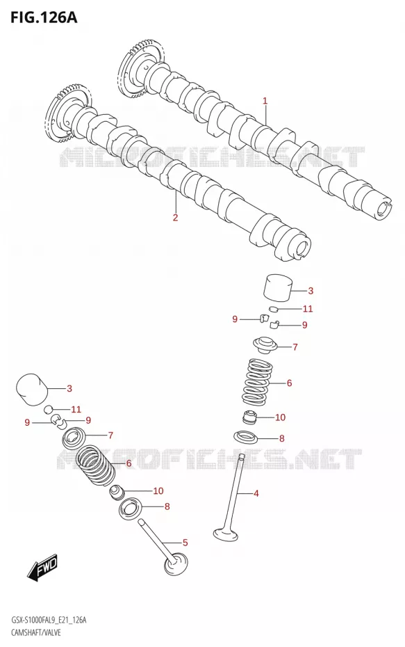CAMSHAFT - VALVES Suzuki MOTO 1000 GSX-S 2019  GSX-S1000FA L9 (E21)