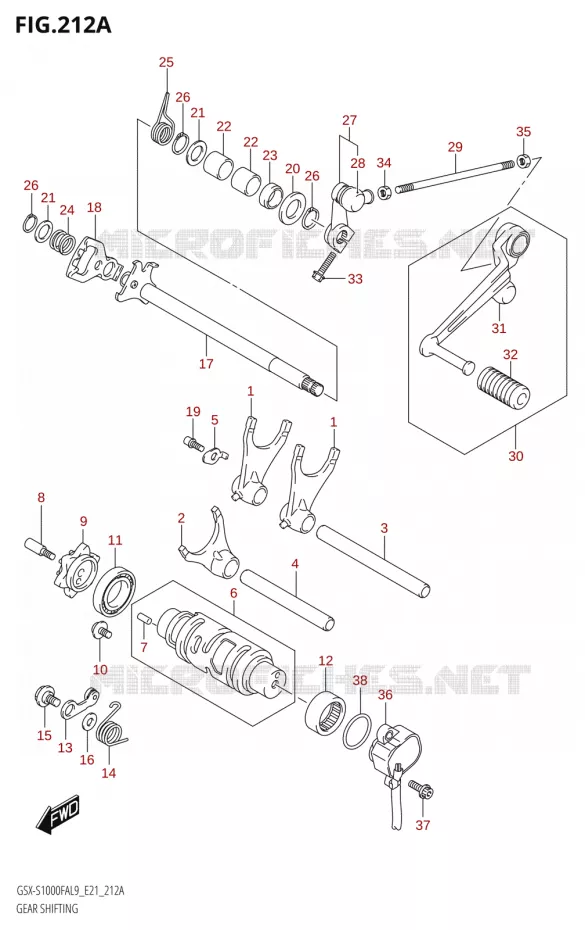 GEAR SHIFTING ASSY Suzuki MOTO 1000 GSX-S 2019  GSX-S1000FZAUF L9 (E21)