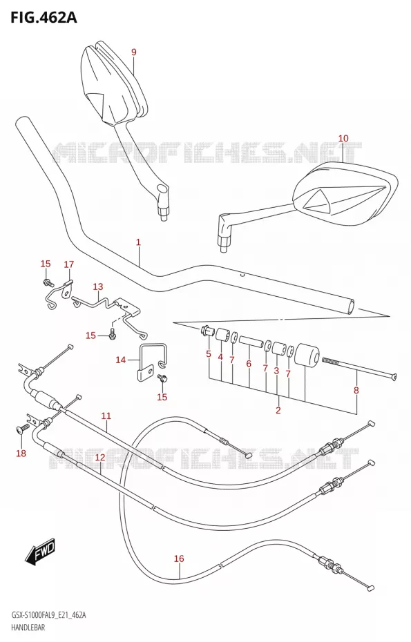 HANDLEBAR Suzuki MOTO 1000 GSX-S 2019  GSX-S1000FZA L9 (E21)