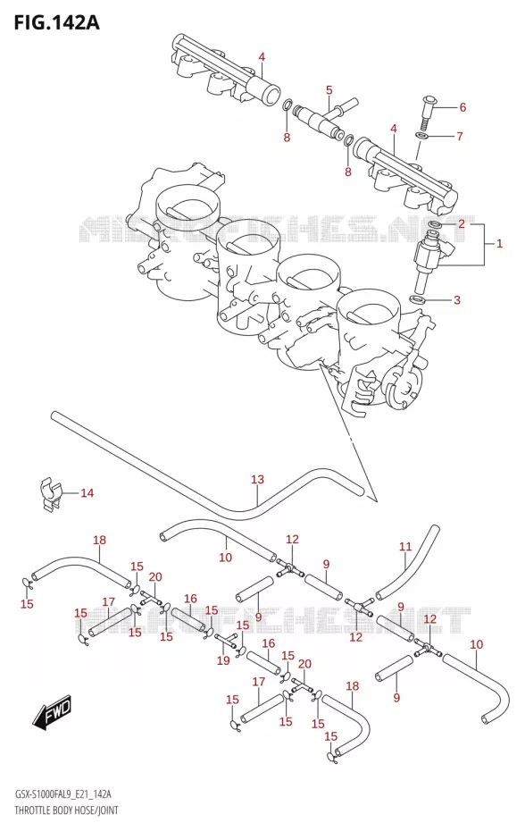 INJECTORS Suzuki MOTO 1000 GSX-S 2019  GSX-S1000FZA L9 (E21)