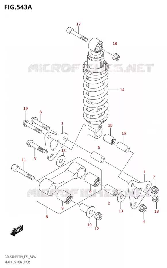 SHOCK ABSORBER LINKAGE Suzuki MOTO 1000 GSX-S 2019  GSX-S1000FA L9 (E21)