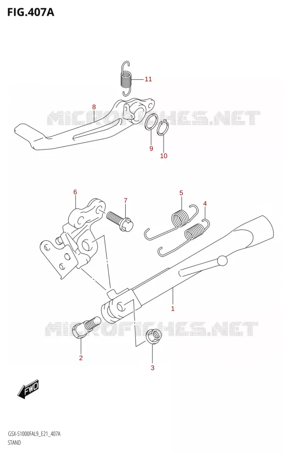 STAND Suzuki MOTO 1000 GSX-S 2019  GSX-S1000FAUF L9 (E21)