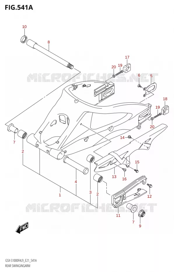 SWINGARM Suzuki MOTO 1000 GSX-S 2019  GSX-S1000FA L9 (E21)