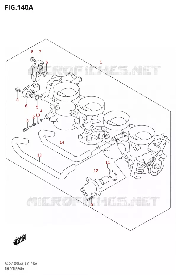 THROTTLE BODY Suzuki MOTO 1000 GSX-S 2019  GSX-S1000FZA L9 (E21)