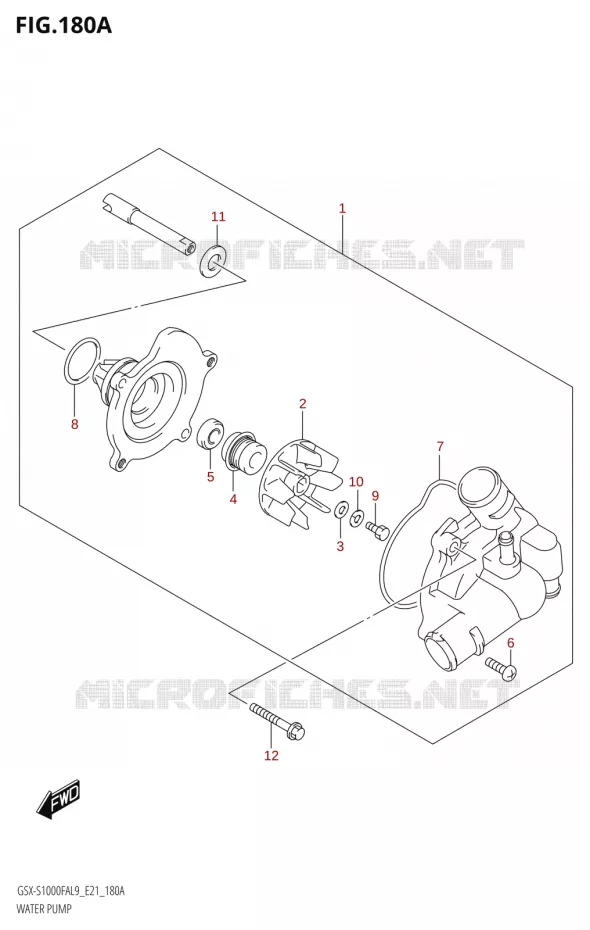 WATER PUMP Suzuki MOTO 1000 GSX-S 2019  GSX-S1000FZA L9 (E21)