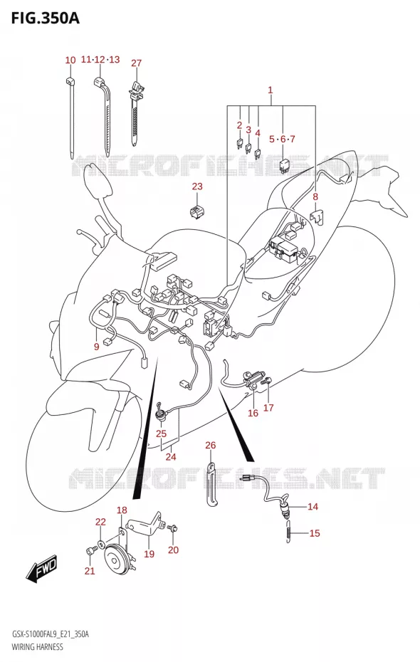 WIRING HARNESS Suzuki MOTO 1000 GSX-S 2019  GSX-S1000FYA L9 (E21)
