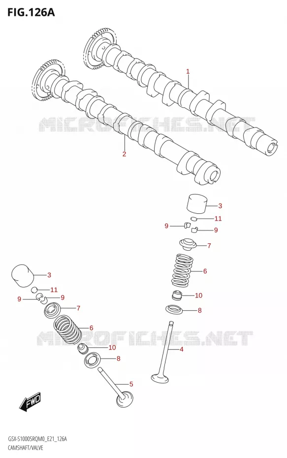 CAMSHAFT - VALVES Suzuki MOTO 1000 KATANA 2020  GSX-S1000SRQ M0 (E21)