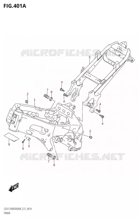 FRAME Suzuki MOTO 1000 KATANA 2020  GSX-S1000SRQ M0 (E21)