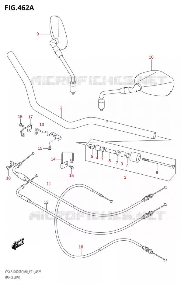 HANDLEBAR Suzuki MOTO 1000 KATANA 2019  GSX-S1000SRQ L9 (E21)