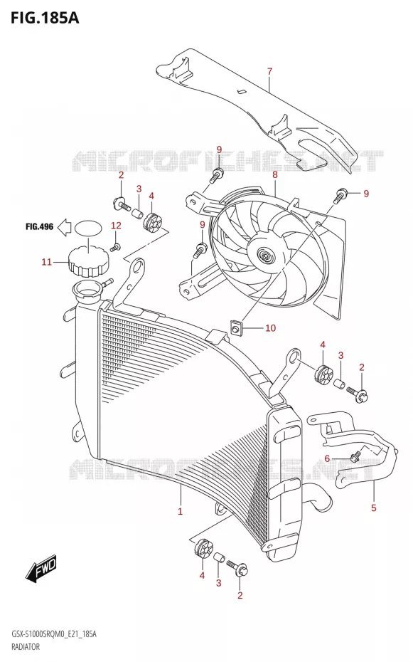 RADIATOR Suzuki MOTO 1000 KATANA 2019  GSX-S1000SRQ L9 (E21)