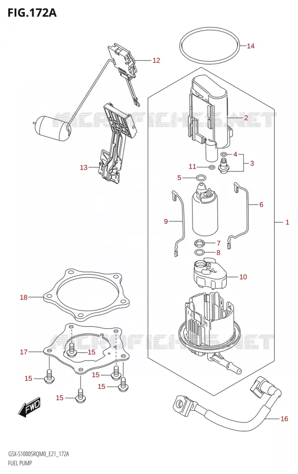 FUEL PUMP Suzuki MOTO 1000 KATANA 2019  GSX-S1000STQ L9 (E21)