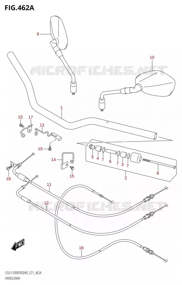 HANDLEBAR Suzuki MOTO 1000 KATANA 2019  GSX-S1000STQ L9 (E21)