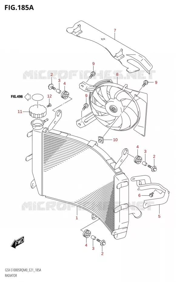 RADIATOR Suzuki MOTO 1000 KATANA 2020  GSX-S1000STQ M0 (E21)