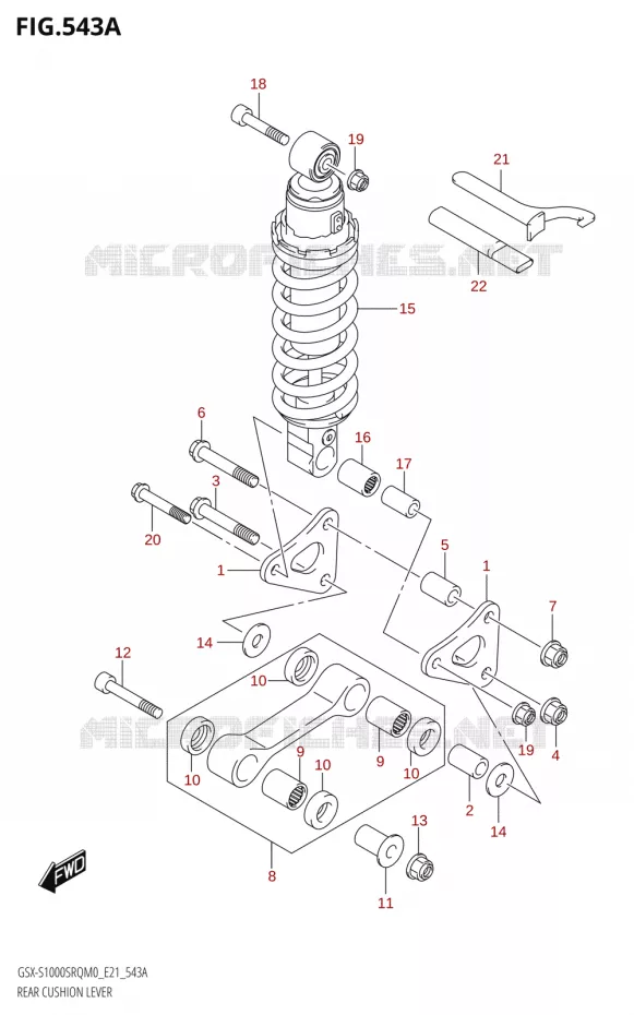 SHOCK ABSORBER LINKAGE Suzuki MOTO 1000 KATANA 2020  GSX-S1000STQ M0 (E21)