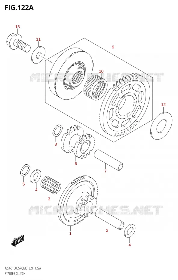 STARTER MOTOR CLUTCH Suzuki MOTO 1000 KATANA 2019  GSX-S1000STQ L9 (E21)