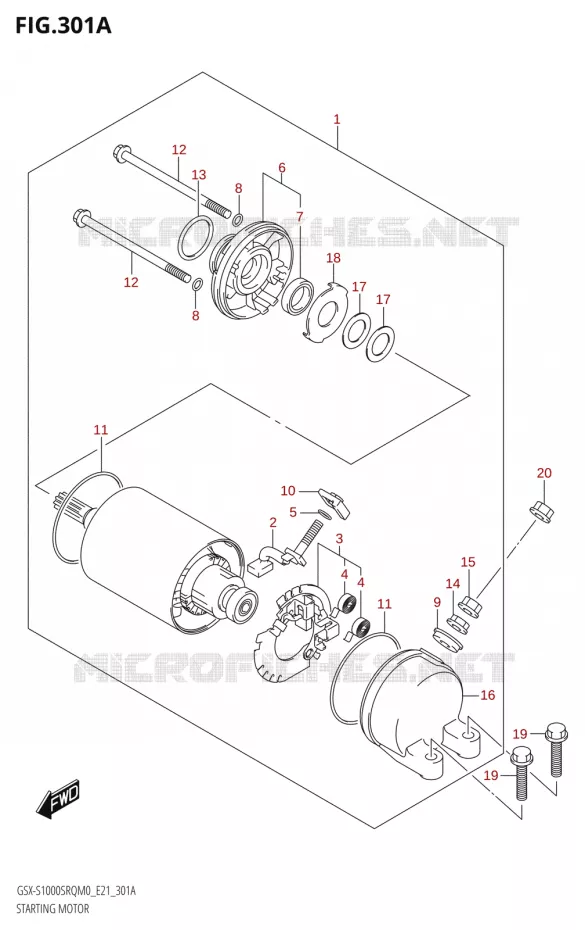 STARTER MOTOR Suzuki MOTO 1000 KATANA 2019  GSX-S1000STQ L9 (E21)