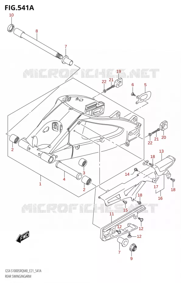 SWINGARM Suzuki MOTO 1000 KATANA 2020  GSX-S1000STQ M0 (E21)