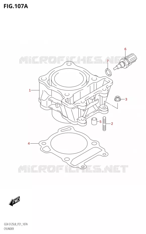 CYLINDER Suzuki MOTO 125 GSX-S 2018  GSX-S125ML L8 (P21)