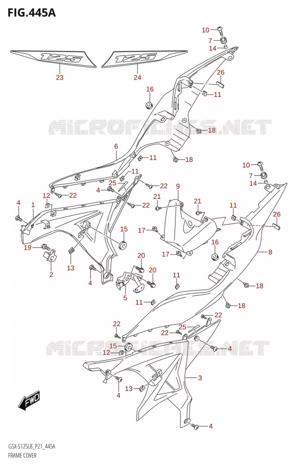 FAIRINGVER (GSX-S125ML:L8:P21) Suzuki MOTO 125 GSX-S 2018  GSX-S125ML L8 (P21)