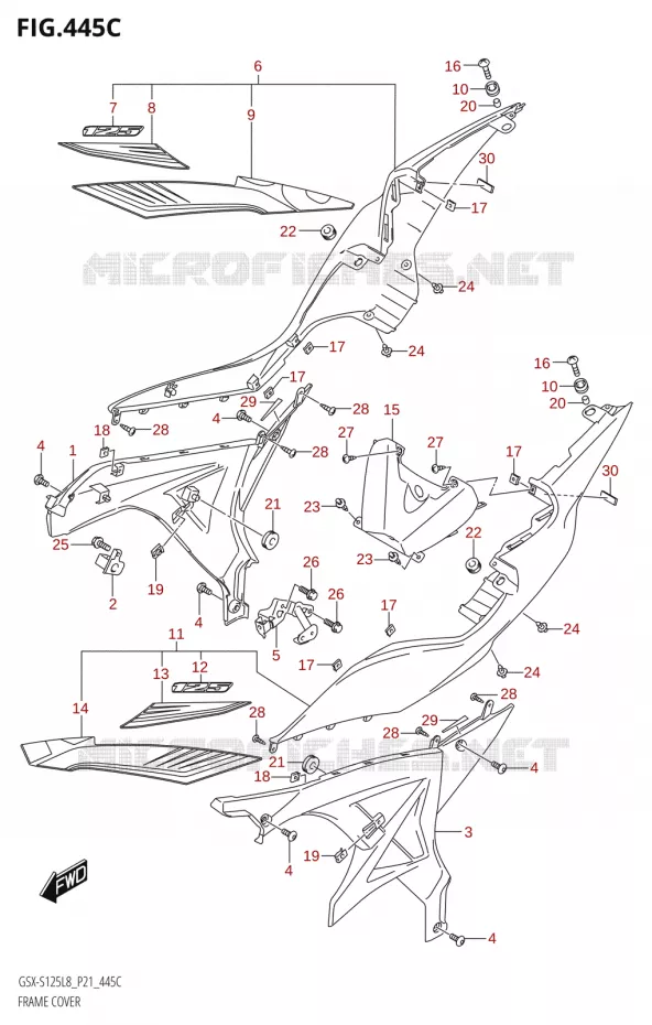 FAIRINGVER (GSX-S125MLX:L8:P21) Suzuki MOTO 125 GSX-S 2018  GSX-S125ML L8 (P21)