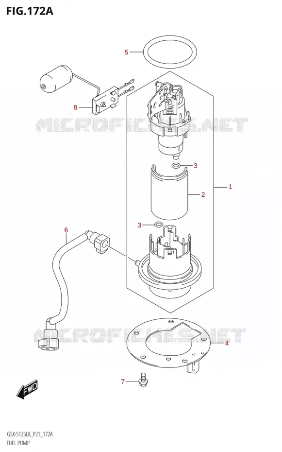 FUEL PUMP Suzuki MOTO 125 GSX-S 2018  GSX-S125ML L8 (P21)