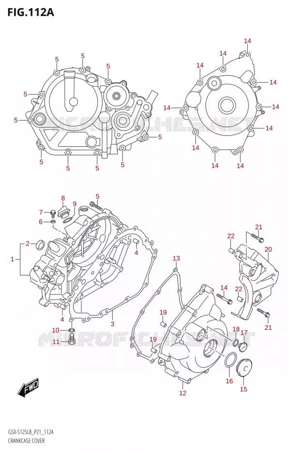 CRANKCASE COVER Suzuki MOTO 125 GSX-S 2018  GSX-S125MLX L8 (P21)