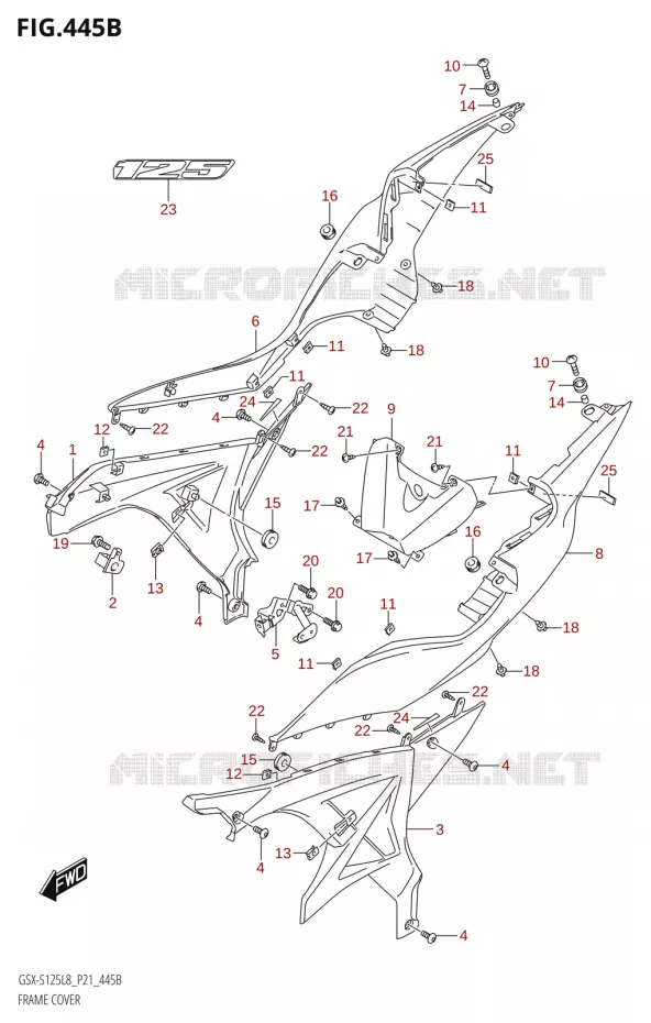 FAIRINGVER (GSX-S125ML:L8:P21) Suzuki MOTO 125 GSX-S 2018  GSX-S125MLX L8 (P21)