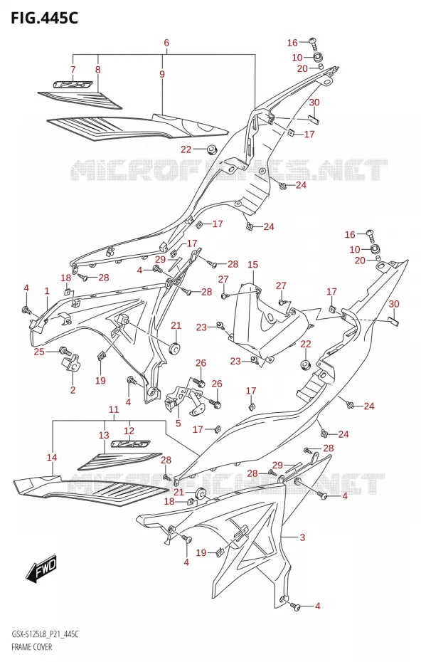FAIRINGVER (GSX-S125MLX:L8:P21) Suzuki MOTO 125 GSX-S 2018  GSX-S125MLX L8 (P21)
