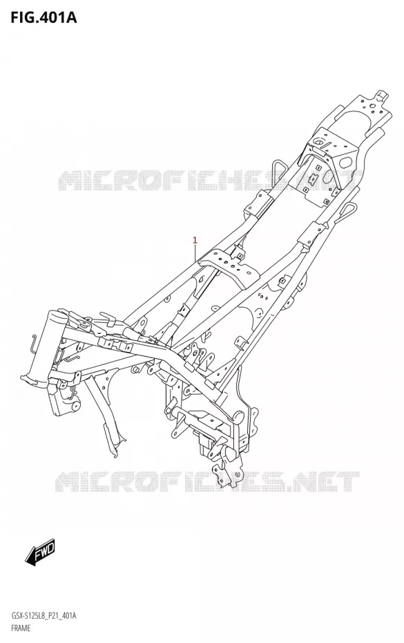 FRAME Suzuki MOTO 125 GSX-S 2018  GSX-S125MLX L8 (P21)