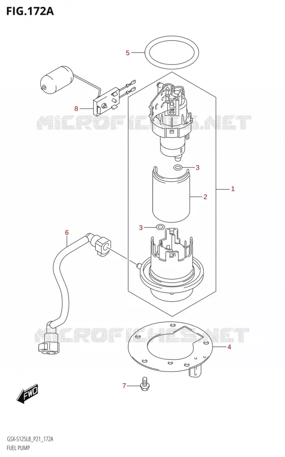FUEL PUMP Suzuki MOTO 125 GSX-S 2018  GSX-S125MLX L8 (P21)