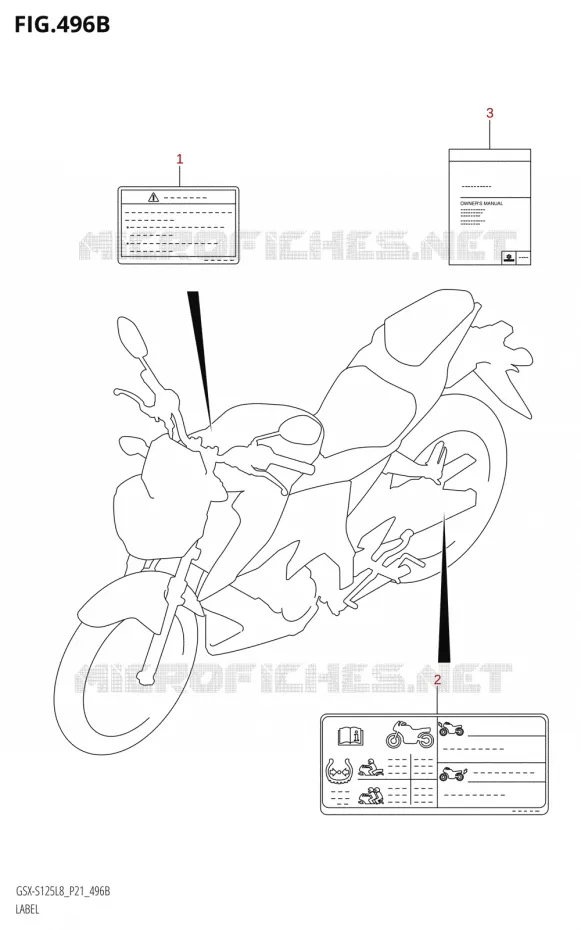 LABEL (GSX-S125MLX:L8:P21) Suzuki MOTO 125 GSX-S 2018  GSX-S125MLX L8 (P21)