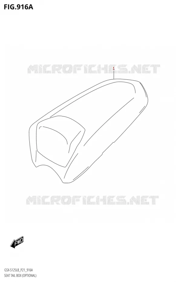 SEAT COWL BOX (OPTIONAL) Suzuki MOTO 125 GSX-S 2018  GSX-S125MLX L8 (P21)