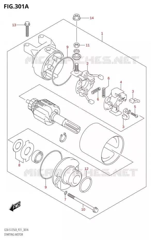 STARTER MOTOR Suzuki MOTO 125 GSX-S 2018  GSX-S125MLX L8 (P21)
