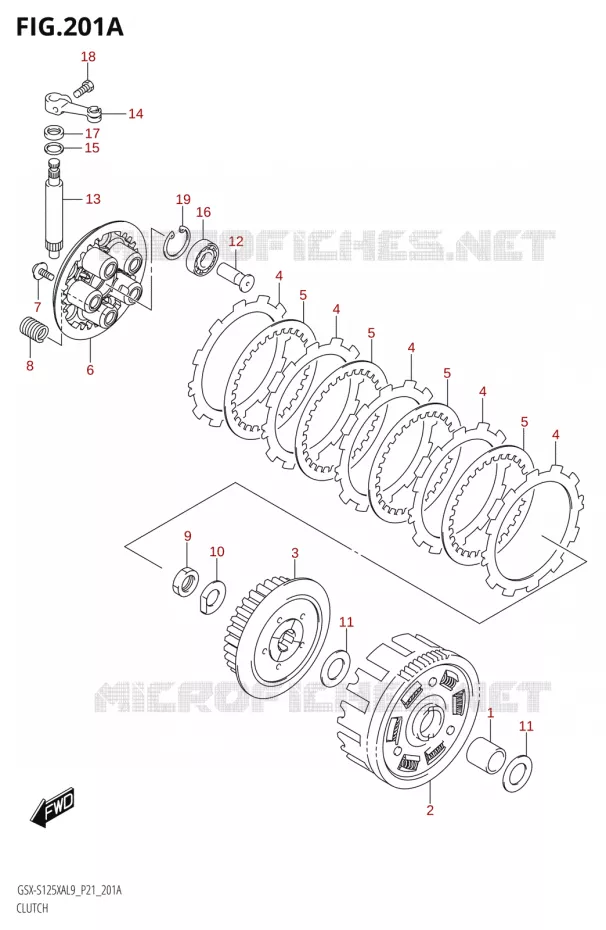 CLUTCH Suzuki MOTO 125 GSX-S 2019  GSX-S125XA L9 (P21)
