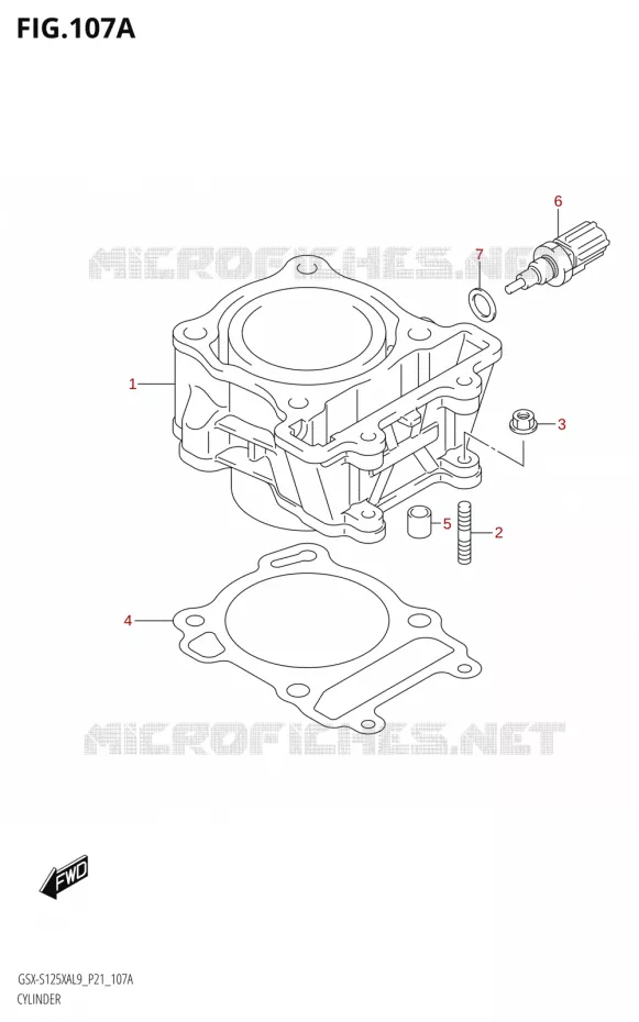 CYLINDER Suzuki MOTO 125 GSX-S 2019  GSX-S125XA L9 (P21)