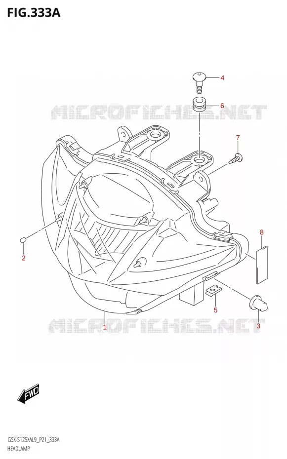HEADLIGHT Suzuki MOTO 125 GSX-S 2019  GSX-S125XA L9 (P21)