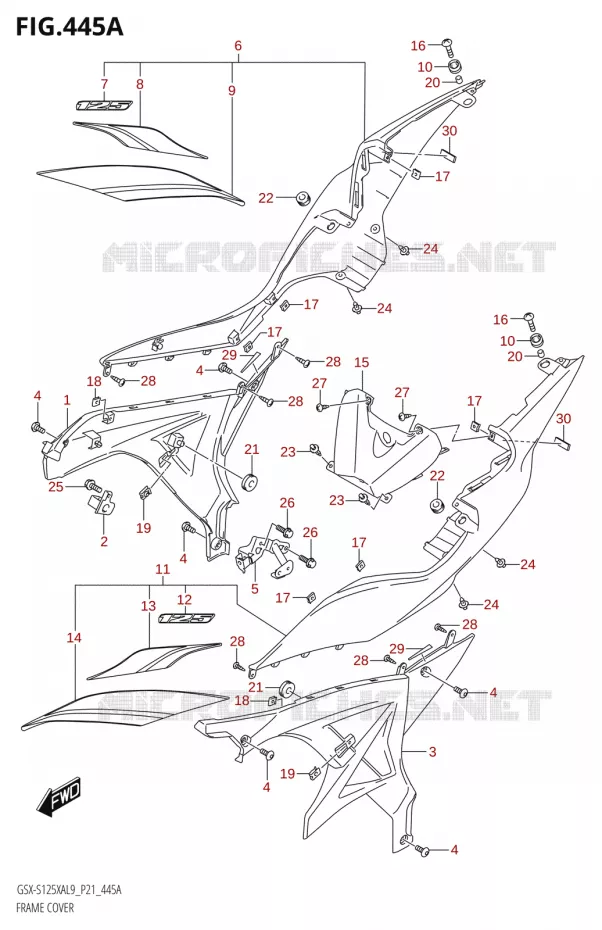 REAR FAIRING Suzuki MOTO 125 GSX-S 2019  GSX-S125XA L9 (P21)