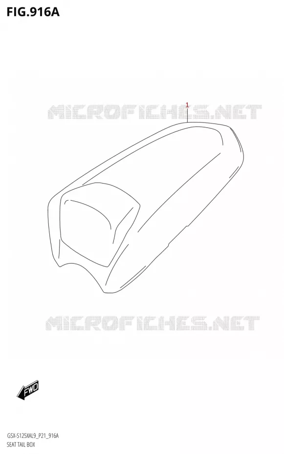 SEAT COWL BOX (OPTIONAL) Suzuki MOTO 125 GSX-S 2019  GSX-S125XA L9 (P21)