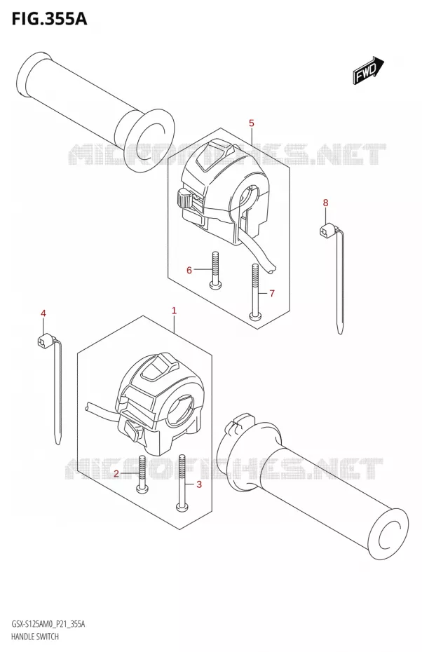 SWITCHES Suzuki MOTO 125 GSX-S 2020  GSX-S125A M0 / GSX-S125XA M0 (P21)