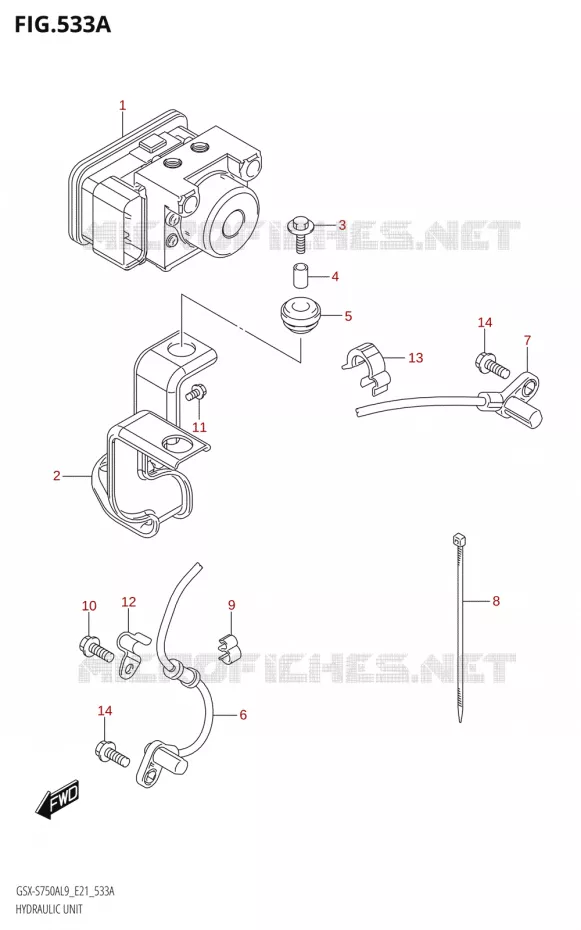 ABS SYSTEM Suzuki MOTO 750 GSX-S 2019  GSX-S750A L9 (E21)